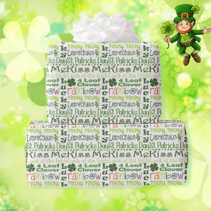 St Patrick's Day Clover Shamrock Gift Cadeaupapier