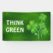 St. Patrick's Day Clover / Shamrocks + je ideeën Spandoek (Horizontaal)