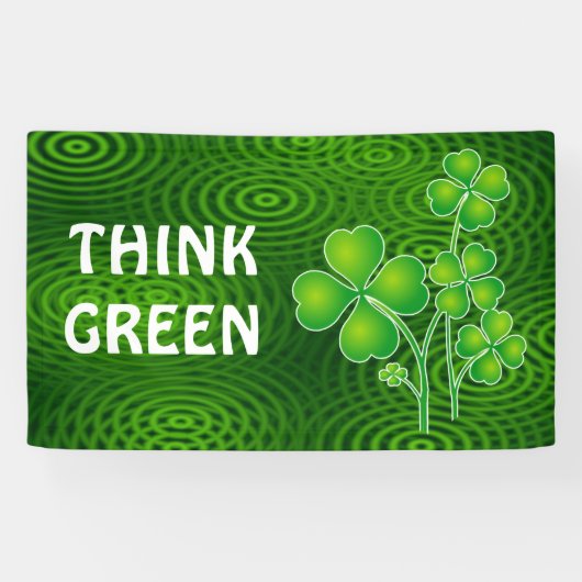 St. Patrick's Day Clover / Shamrocks + je ideeën Spandoek (Horizontaal)