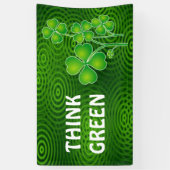 St. Patrick's Day Clover / Shamrocks + je ideeën Spandoek (Verticaal)