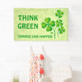 St. Patrick's Day Clover / Shamrocks + je ideeën Spandoek (Insitu)