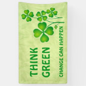 St. Patrick's Day Clover / Shamrocks + je ideeën Spandoek (Verticaal)