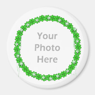 St. Patricks Day Clover Stars (ronde foto lijst) Magneet