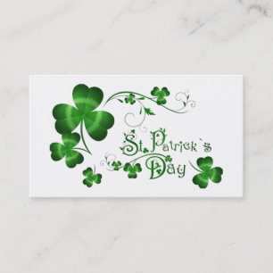 St. Patricks Day Clover Visitekaartje