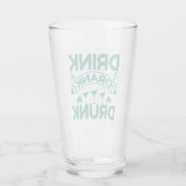 St Patrick's Day Clovers and Quote Glas (Achterkant)