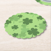 St. Patrick's Day Clovers Paper Onderzetters (Gekanteld)