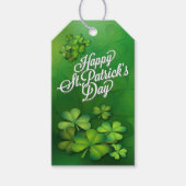 St Patrick's Day - Clovers/Shamrocks Cadeaulabel (Voorkant)