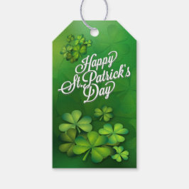 St Patrick's Day - Clovers/Shamrocks Cadeaulabel
