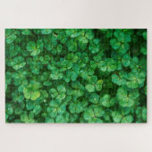 St. Patrick's Day Clovers verts Jigsaw Puzzle (Horizontal)