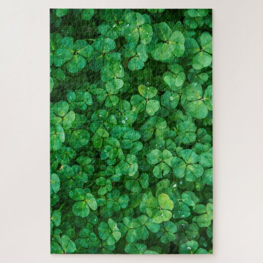 St. Patrick's Day Clovers verts Jigsaw Puzzle (Vertical)