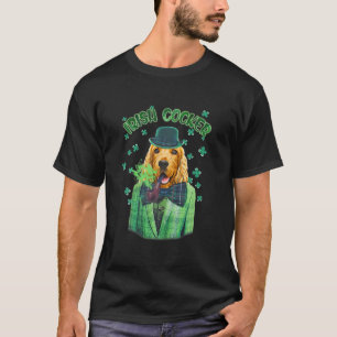 St. Patrick's Day Cocker Dog Shamrock Clover T-shirt