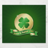 St. Patrick's Day Coin Shamrock Bier Etiket (Enkel label)
