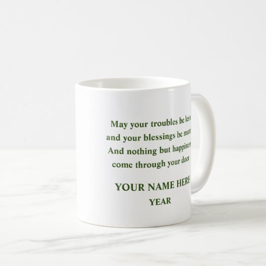 St. Patrick's Day Commemorative 11 once Mug (Devant droit)