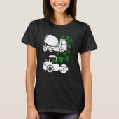 St Patrick's Day Concrete Mixer Road Roller Lucky T-shirt (Voorkant)