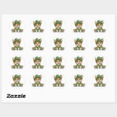 St. Patrick's Day Corgi Dog Ronde Sticker (Vel)