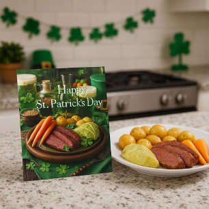 St. Patrick's Day Corned Beef Recept  Feestdagenkaart
