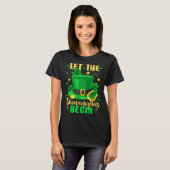 St Patricks Day Costume Let Shenanigans Begin Lepr T-shirt (Voorkant volledig)