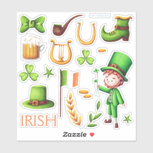 St Patrick's Day Craft Vinyl Sticker (Vel)