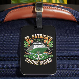 St Patrick's Day Cruise Squad 2025 Familiewedstrij Bagagelabel