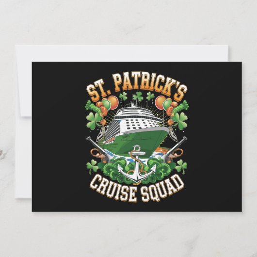 St Patrick's Day Cruise Squad 2025 Familiewedstrij Kaart (Voorkant)