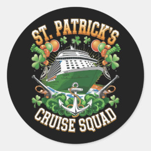 St Patrick's Day Cruise Squad 2025 Familiewedstrij Ronde Sticker