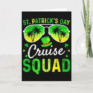 St Patrick's Day Cruise Squad 2025 Grappige Famili Kaart