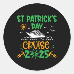 St Patricks Day Cruise Squad 2025 Grappige Familie Ronde Sticker