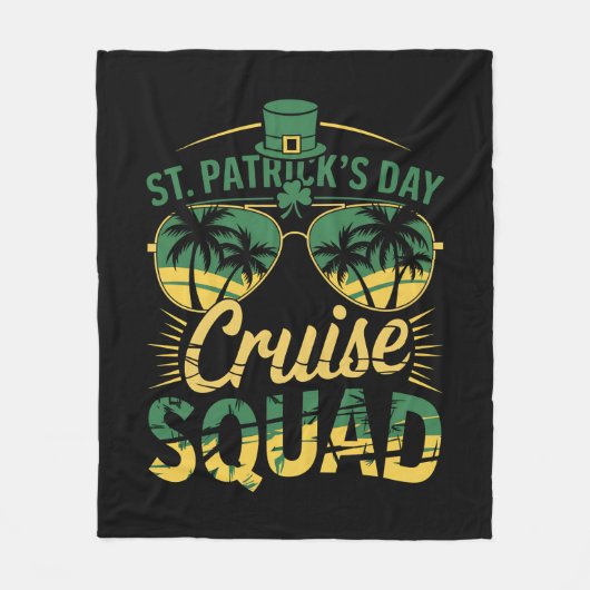 St Patrick's Day Cruise Squad Familie Matching Fleece Deken (Voorkant)