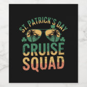 St Patrick's Day Cruise Squad Grappige Familie Mat Wijn Etiket (Enkel label)