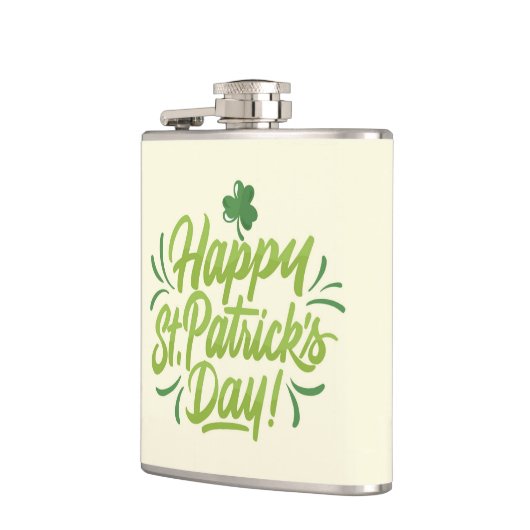 St. Patrick's Day Custom Flask Green Beer Mok Heupfles (Links)