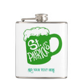 St.Patrick's Day Custom Flask Green Beer Mok Heupfles (Voorkant)