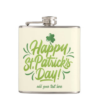 St. Patrick's Day Custom Flask Green Beer Mok Heupfles