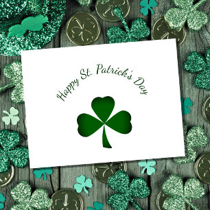 St. Patrick's Day Cute Green Shamrock Feestdagenkaart