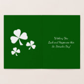 St. Patrick's Day Cute Shamrocks Folie Kaarten (Binnen)