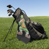 St Patricks Day Dab Dabbing Leprechaun in het groe Golfhanddoek (Groen)