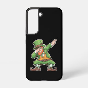 St Patricks Day Dab Dabbing Leprechaun in het groe Samsung Galaxy Hoesje