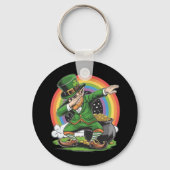 St Patricks Day Dabbing Kabouter Dab Dans Sleutelhanger (Voorkant)