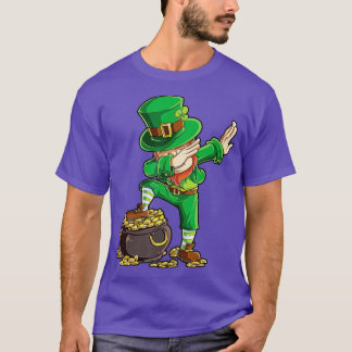 St Patricks Day Dabbing Leprechaun Boys Man Funny T-shirt