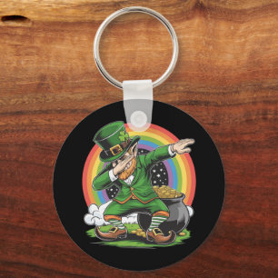 St Patricks Day Dabbing Leprechaun Dab Dance Sleutelhanger