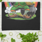 St Patricks Day Dabbing Leprechaun Dab Dance Theedoek (Gevouwen)