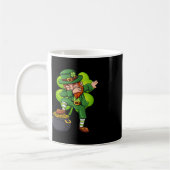 St Patricks Day Dabbing Leprechaun Irish Boys Girl Koffiemok (Links)