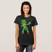 St Patricks Day Dabbing Leprechaun Irish Dab T-shirt (Voorkant volledig)