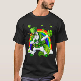 St Patricks Day Dabbing Unicorn Lepricorn Irish T-shirt
