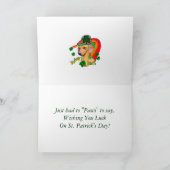 St. Patrick's Day Dachshund Kaart (Binnen)