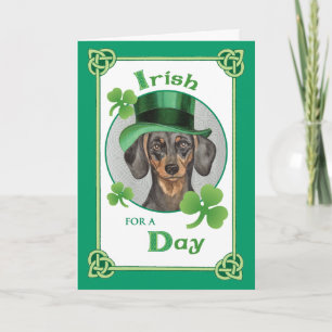 St. Patrick's Day Dachshund Kaart