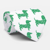 St. Patrick's Day Dachshund Stropdas (Opgerold)