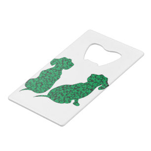 St. Patrick's Day Dachshunds Kredietkaart Flessenopener