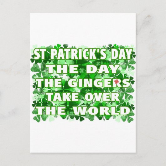 St Patrick's Day - De dag dat de Gingers de wereld Briefkaart (Voorkant)