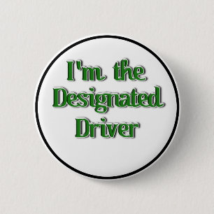 St. Patrick's Day Designated Driver Ronde Button 5,7 Cm
