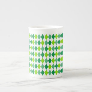 St. Patrick's Day Diamond Shape Pattern-54603 Porselein Kop